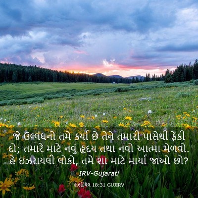 Picture 03 - હઝકિયેલ 18:31 GUJIRV - જે ઉલ્લંઘનો તમે - Bible Verse Picture