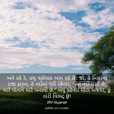 Picture 03 - હઝકિયેલ 29:3 GUJIRV - અને કહે કે, પ્રભુ - Bible Verse Picture