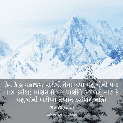 Picture 03 - હઝકિયેલ 32:13 GUJIRV - કેમ કે હું મહાજળ - Bible Verse Picture