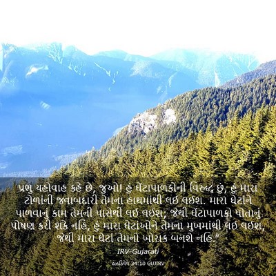 Picture 03 - હઝકિયેલ 34:10 GUJIRV - પ્રભુ યહોવાહ કહે - Bible Verse Picture