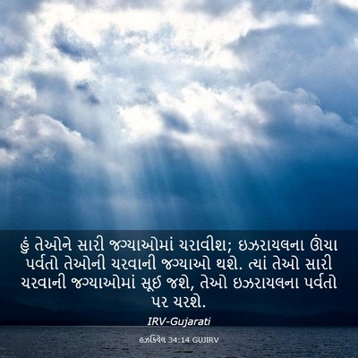 Picture 03 - હઝકિયેલ 34:14 GUJIRV - હું તેઓને સારી - Bible Verse Picture