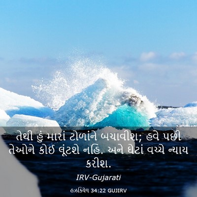 Picture 03 - હઝકિયેલ 34:22 GUJIRV - તેથી હું મારાં - Bible Verse Picture
