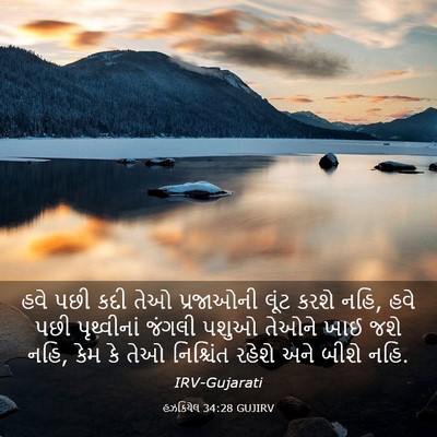 Picture 03 - હઝકિયેલ 34:28 GUJIRV - હવે પછી કદી તેઓ - Bible Verse Picture