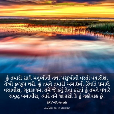 Picture 03 - હઝકિયેલ 36:11 GUJIRV - હું તમારી સાથે - Bible Verse Picture