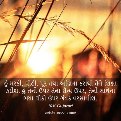 Picture 03 - હઝકિયેલ 38:22 GUJIRV - હું મરકી, લોહી, પૂર - Bible Verse Picture