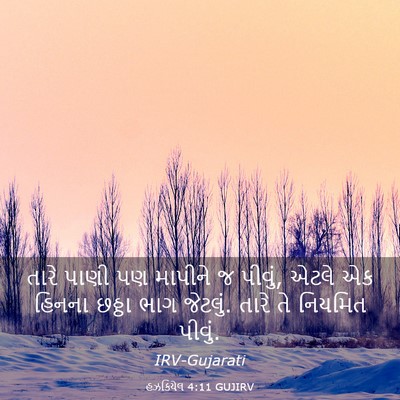 Picture 03 - હઝકિયેલ 4:11 GUJIRV - તારે પાણી પણ - Bible Verse Picture