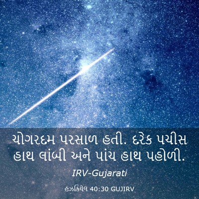 Picture 03 - હઝકિયેલ 40:30 GUJIRV - ચોગરદમ પરસાળ હતી. - Bible Verse Picture
