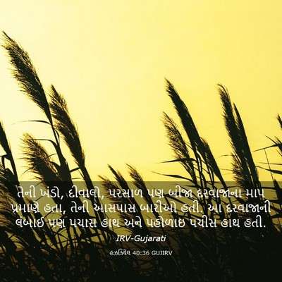 Picture 03 - હઝકિયેલ 40:36 GUJIRV - તેની ખંડો, દીવાલો, - Bible Verse Picture