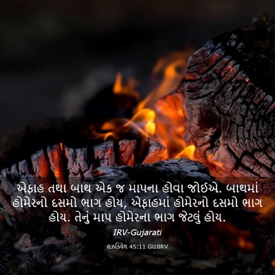 Picture 03 - હઝકિયેલ 45:11 GUJIRV - એફાહ તથા બાથ એક જ - Bible Verse Picture