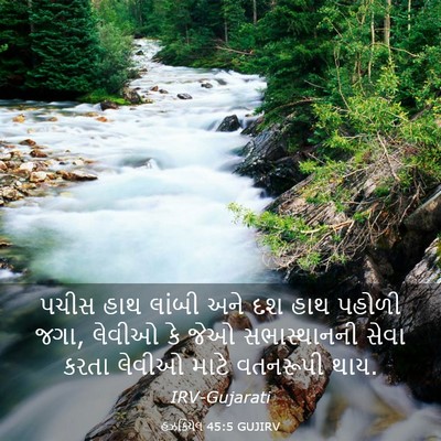 Picture 03 - હઝકિયેલ 45:5 GUJIRV - પચીસ હાથ લાંબી અને - Bible Verse Picture
