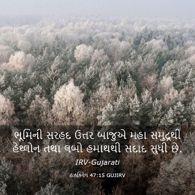 Picture 03 - હઝકિયેલ 47:15 GUJIRV - ભૂમિની સરહદ ઉત્તર - Bible Verse Picture