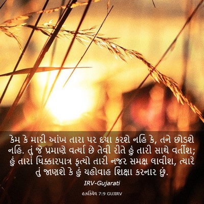 Picture 03 - હઝકિયેલ 7:9 GUJIRV - કેમ કે મારી આંખ - Bible Verse Picture