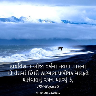 Picture 03 - હાગ્ગાય 2:10 GUJIRV - દાર્યાવેશના બીજા - Bible Verse Picture