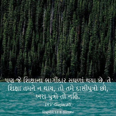 Picture 03 - હિબ્રૂઓને 12:8 GUJIRV - પણ જે શિક્ષાના - Bible Verse Picture
