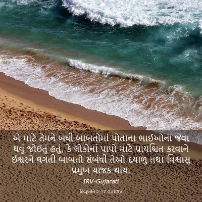 Picture 03 - હિબ્રૂઓને 2:17 GUJIRV - એ માટે તેમને બધી - Bible Verse Picture