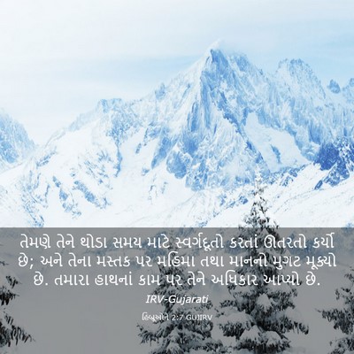 Picture 03 - હિબ્રૂઓને 2:7 GUJIRV - તેમણે તેને થોડા - Bible Verse Picture