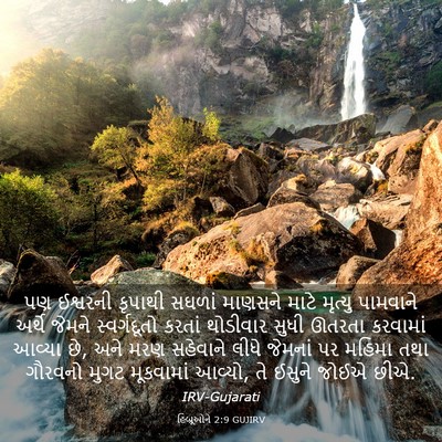 Picture 03 - હિબ્રૂઓને 2:9 GUJIRV - પણ ઈશ્વરની કૃપાથી - Bible Verse Picture