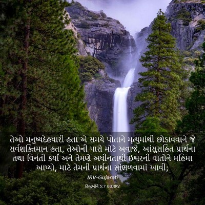 Picture 03 - હિબ્રૂઓને 5:7 GUJIRV - તેઓ મનુષ્યદેહધારી - Bible Verse Picture
