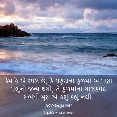 Picture 03 - હિબ્રૂઓને 7:14 GUJIRV - કેમ કે એ સ્પષ્ટ છે, - Bible Verse Picture