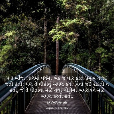 Picture 03 - હિબ્રૂઓને 9:7 GUJIRV - પણ બીજા ભાગમાં - Bible Verse Picture