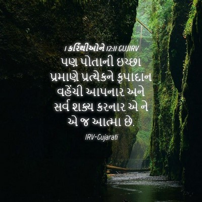Picture 04 - 1 કરિંથીઓને 12:11 GUJIRV - પણ પોતાની ઇચ્છા - Bible Verse Picture
