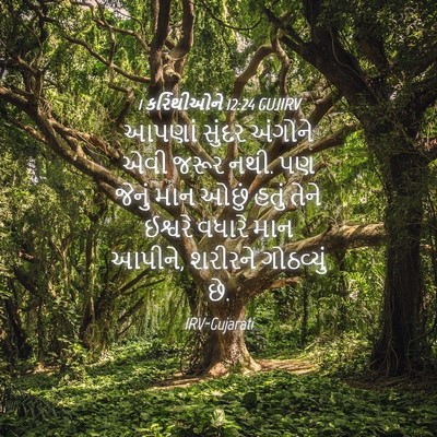 Picture 04 - 1 કરિંથીઓને 12:24 GUJIRV - આપણાં સુંદર - Bible Verse Picture