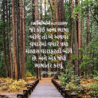 Picture 04 - 1 કરિંથીઓને 14:27 GUJIRV - જો કોઈ અન્ય ભાષા - Bible Verse Picture