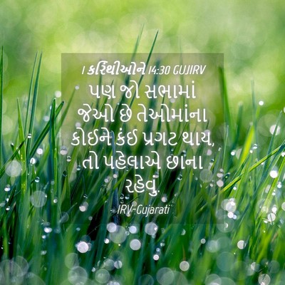 Picture 04 - 1 કરિંથીઓને 14:30 GUJIRV - પણ જો સભામાં જેઓ છે - Bible Verse Picture
