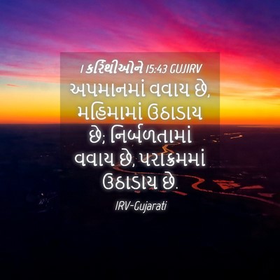 Picture 04 - 1 કરિંથીઓને 15:43 GUJIRV - અપમાનમાં વવાય છે, - Bible Verse Picture