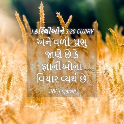 Picture 04 - 1 કરિંથીઓને 3:20 GUJIRV - અને વળી, પ્રભુ જાણે - Bible Verse Picture