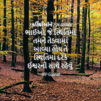 Picture 04 - 1 કરિંથીઓને 7:24 GUJIRV - ભાઈઓ, જે સ્થિતિમાં - Bible Verse Picture