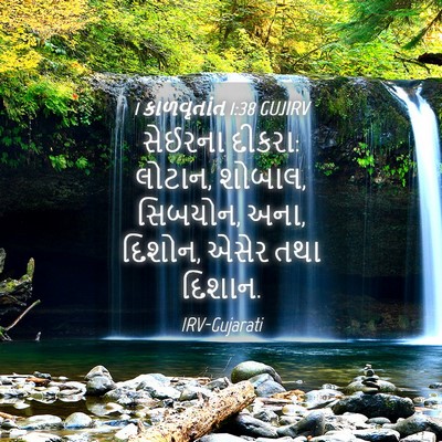 Picture 04 - 1 કાળવૃતાંત 1:38 GUJIRV - સેઈરના દીકરા: - Bible Verse Picture