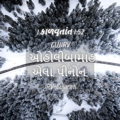 Picture 04 - 1 કાળવૃતાંત 1:52 GUJIRV - ઓહોલીબામાહ, એલા, - Bible Verse Picture