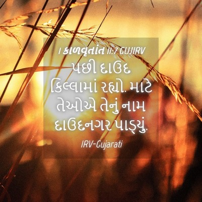 Picture 04 - 1 કાળવૃતાંત 11:7 GUJIRV - પછી દાઉદ - Bible Verse Picture