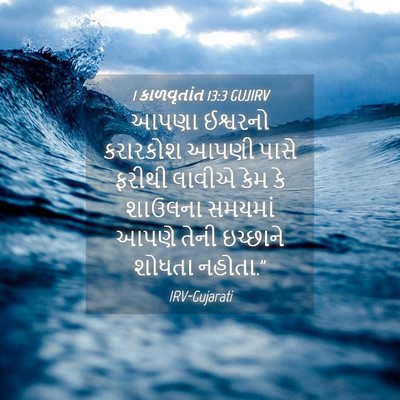 Picture 04 - 1 કાળવૃતાંત 13:3 GUJIRV - આપણા ઈશ્વરનો - Bible Verse Picture