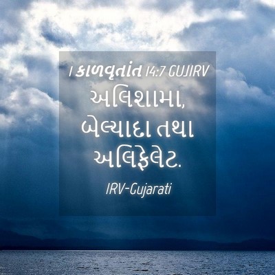 Picture 04 - 1 કાળવૃતાંત 14:7 GUJIRV - અલિશામા, બેલ્યાદા - Bible Verse Picture