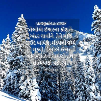 Picture 04 - 1 કાળવૃતાંત 16:1 GUJIRV - તેઓએ ઈશ્વરના - Bible Verse Picture