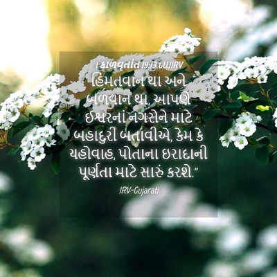Picture 04 - 1 કાળવૃતાંત 19:13 GUJIRV - હિંમતવાન થા અને - Bible Verse Picture