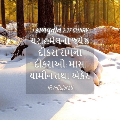 Picture 04 - 1 કાળવૃતાંત 2:27 GUJIRV - યરાહમેલના જ્યેષ્ઠ - Bible Verse Picture