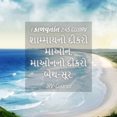 Picture 04 - 1 કાળવૃતાંત 2:45 GUJIRV - શામ્માયનો દીકરો - Bible Verse Picture