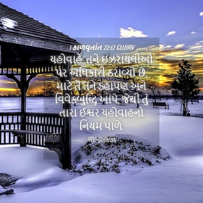 Picture 04 - 1 કાળવૃતાંત 22:12 GUJIRV - યહોવાહે, તને - Bible Verse Picture
