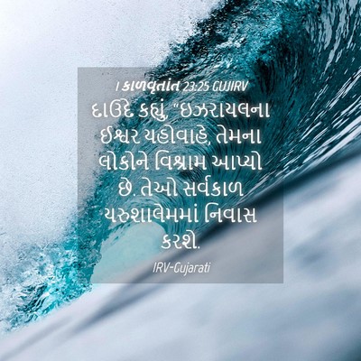 Picture 04 - 1 કાળવૃતાંત 23:25 GUJIRV - દાઉદે કહ્યું, - Bible Verse Picture