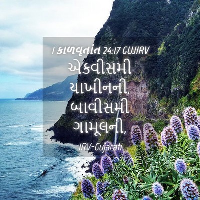 Picture 04 - 1 કાળવૃતાંત 24:17 GUJIRV - એકવીસમી યાખીનની, - Bible Verse Picture