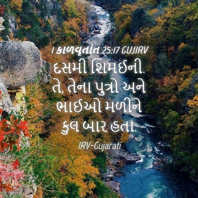 Picture 04 - 1 કાળવૃતાંત 25:17 GUJIRV - દસમી શિમઈની. તે, - Bible Verse Picture
