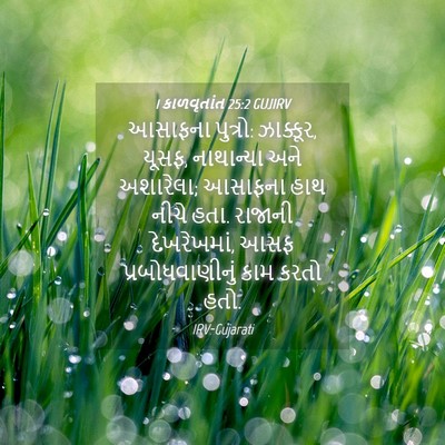 Picture 04 - 1 કાળવૃતાંત 25:2 GUJIRV - આસાફના પુત્રો: - Bible Verse Picture
