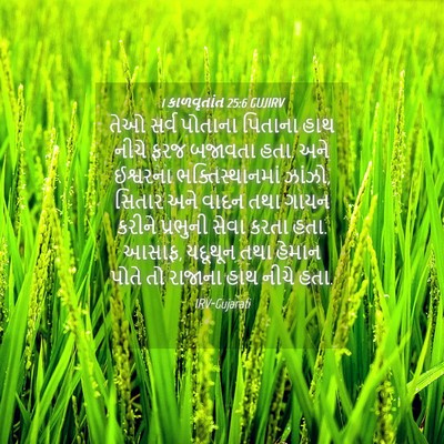 Picture 04 - 1 કાળવૃતાંત 25:6 GUJIRV - તેઓ સર્વ પોતાના - Bible Verse Picture