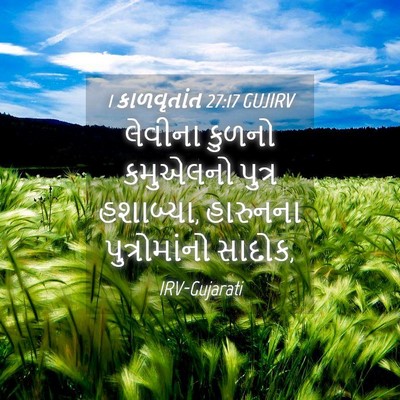 Picture 04 - 1 કાળવૃતાંત 27:17 GUJIRV - લેવીના કુળનો - Bible Verse Picture