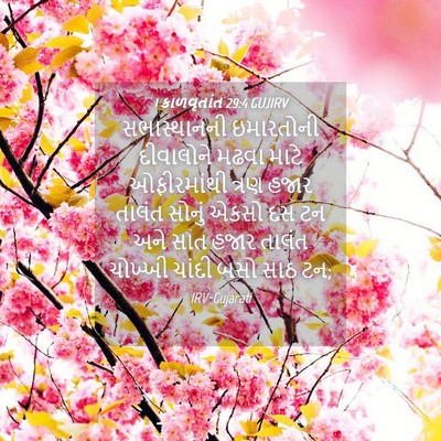 Picture 04 - 1 કાળવૃતાંત 29:4 GUJIRV - સભાસ્થાનની - Bible Verse Picture