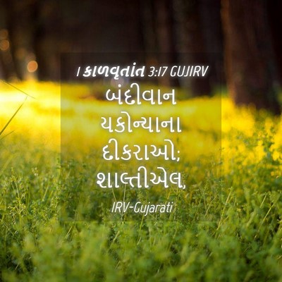 Picture 04 - 1 કાળવૃતાંત 3:17 GUJIRV - બંદીવાન યકોન્યાના - Bible Verse Picture