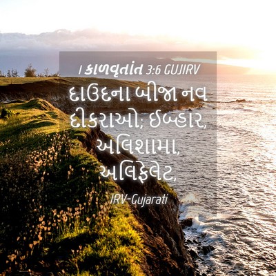 Picture 04 - 1 કાળવૃતાંત 3:6 GUJIRV - દાઉદના બીજા નવ - Bible Verse Picture